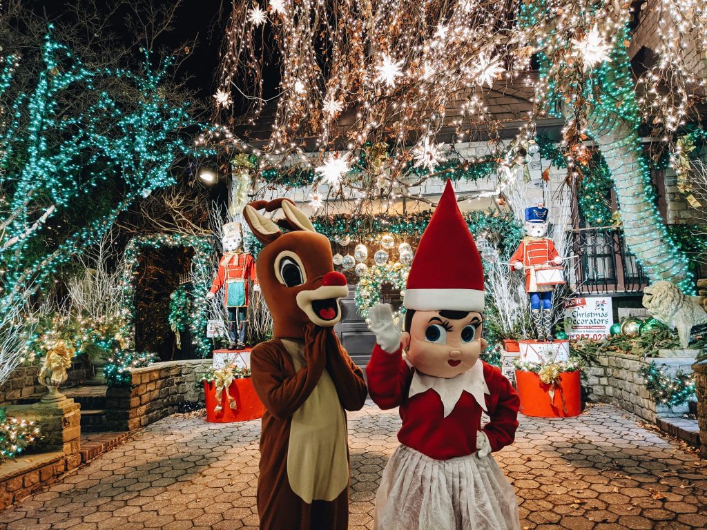 Decoração da casa de Natal em Dyker Heights quebra-cabeça em